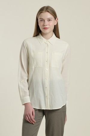 [26SU] 투 포켓 롱 셔츠 - CREAM B6B4B42114