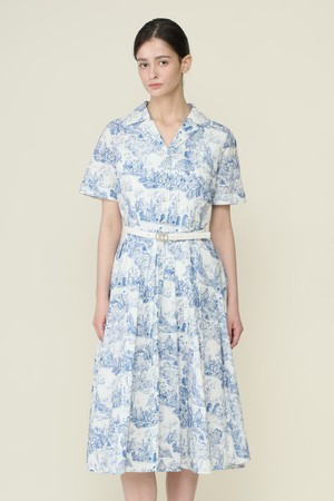 [26SU] 더블카라 플레어 원피스 - DARK BLUE B6B4O62754