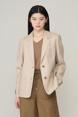 [26SU] 트윌 린넨자켓 - LIGHT BEIGE A6M3J10571