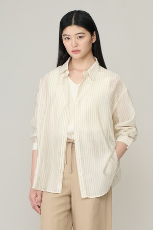 [26SU] 루즈핏 롱 블라우스 - CREAM A6M4B47914