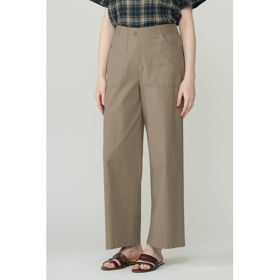 [26SU] 포켓 스티치 와이드 팬츠 - BROWN B6B5P39874