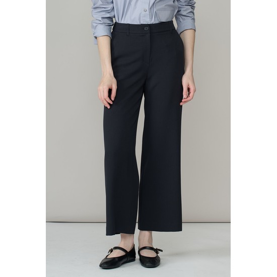 [26FA] A 베이직 와이드 팬츠 - DARK GRAY A6F8P38417