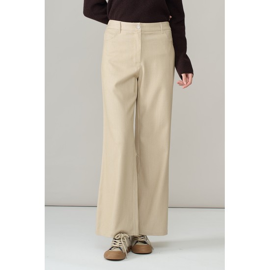[26WT] 스판 부츠컷 팬츠 - LIGHT BEIGE A6W9P35671
