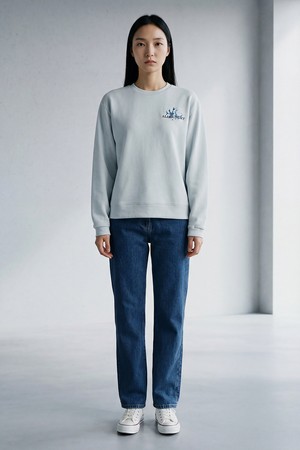 [26SP] 자수포인트 스웻셔츠 - LIGHT GRAY A6S2X41215