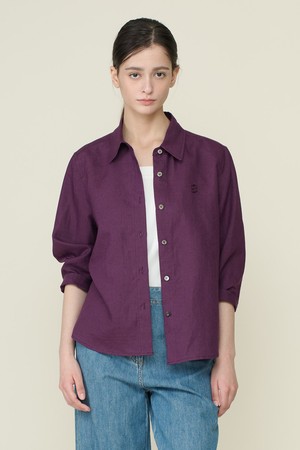 [26SU] 베이직 셔츠 블라우스 - PURPLE B6B3B47263
