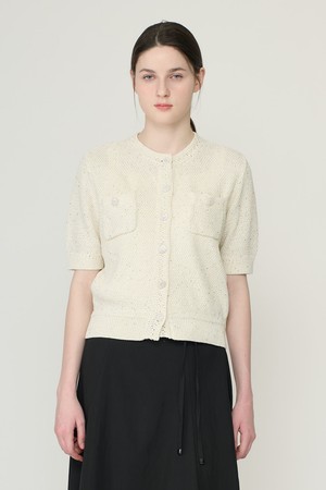 [26SU] 메탈 니트 가디건 - IVORY B6B4G28213