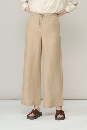 [26SU] 린넨혼방 스트링 와이드팬츠 - M BEIGE A6M3P30972
