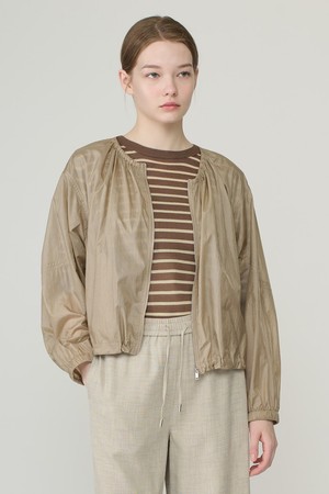 [26SU] 라운드넥 밴딩 점퍼 - DARK BEIGE B6B5R14873