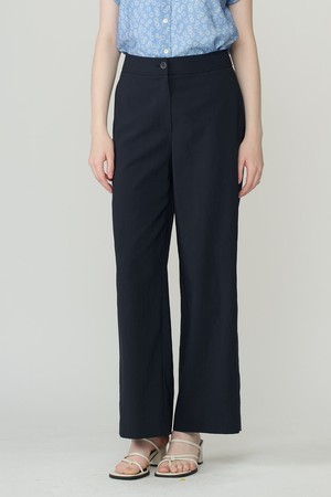[26SU] 뒷밴딩 세미 와이드 팬츠  - DARK NAVY B6B5P34656