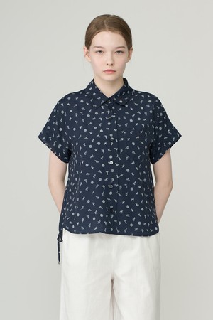 [26SU] 마린 프린트 셔츠 - DARK NAVY B6B5B44456