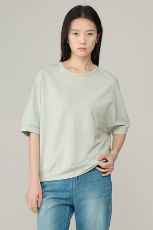 [26SU] 돌먼 슬리브 티셔츠 - MINT GREY A6M4X42139