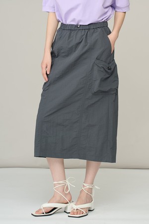 [26SU] 카고포켓 밴딩 스트링 스커트 - DARK GRAY A6M4S21217