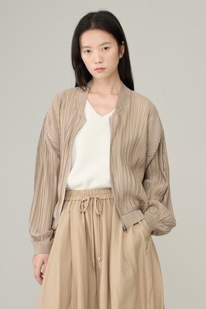 [26SU] 플리츠 점퍼 - LIGHT BEIGE A6M4R12571