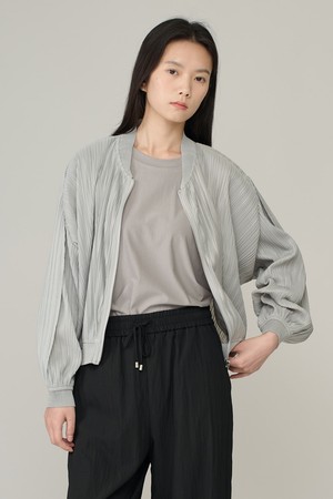[26SU] 플리츠 점퍼 - LIGHT GRAY A6M4R12515