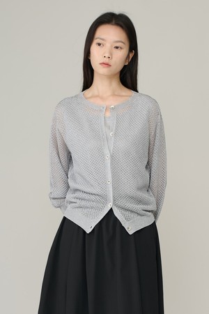 [26SU] 트윙클 트윈 메쉬 가디건 - LIGHT GRAY A6M5K22015