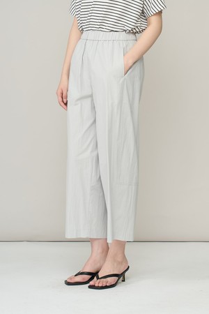 [26SU] 코튼 나일론 밴딩 와이드 팬츠 - LIGHT GRAY A6M3P30415