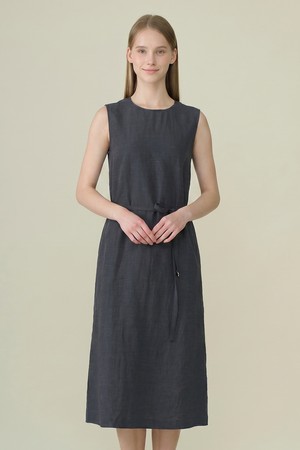 [26SU] 라운드넥 슬리브리스 원피스 - DARK GRAY B6B5O64617
