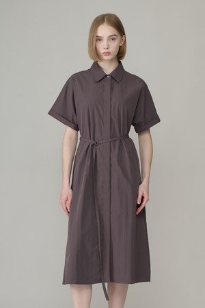 [26FA] A라인 카라 원피스 - DARK PURPLE A6F7O67164