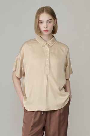 [26FA] 카라 블라우스 - LIGHT BEIGE A6F7B40371