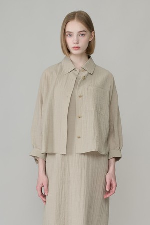 [26FA] 내추럴 크리즈 블라우스 - LIGHT BEIGE A6F7B40271