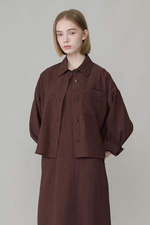 [26FA] 내추럴 크리즈 블라우스 - BURGUNDY A6F7B40265