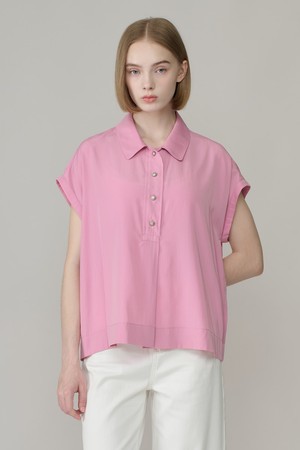 [26FA] A 돌먼슬리브 반오픈 블라우스 - PINK A6F7B47422