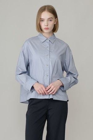 [26FA] A 언발포켓 셔츠블라우스 - SKY BLUE A6F8B48152