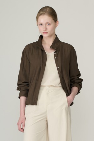 [26FA] 하이넥 블라우스 - KHAKI BROWN B6C7B47585