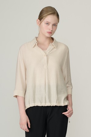 [26FA] 카라 스트링 블라우스 - LIGHT BEIGE B6C7B47471