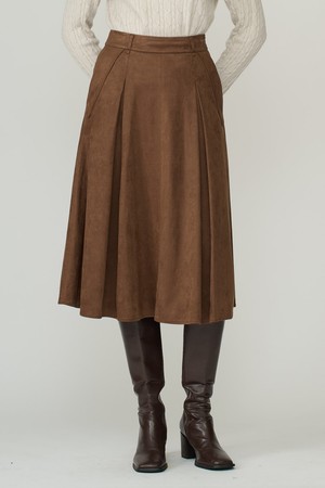 [26WT] 인조 스웨이드 스커트 - BROWN B6D9S20774