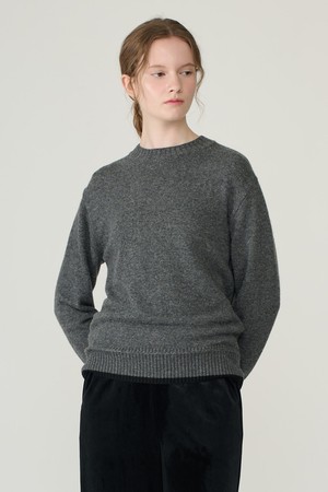 [26FA] 배색티핑 반목 풀오버 - CHARCOAL GRAY B6D9K47398