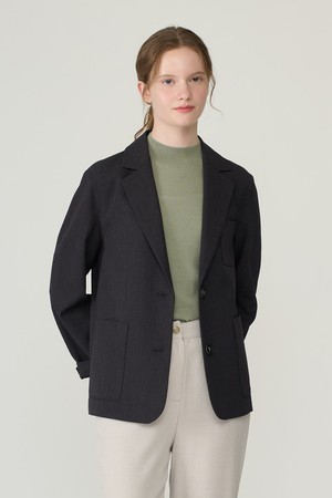 [26FA] 일자핏 테일러드 자켓 - CHARCOAL GRAY B6C8J12898