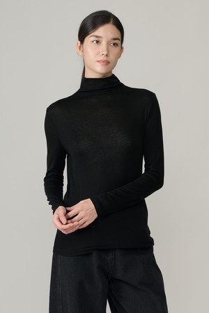 [26WT] 드레이프 터틀넥 - BLACK A6W9X40199