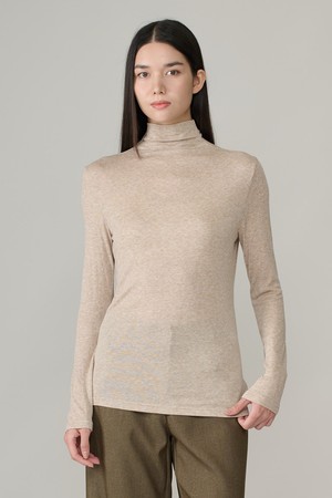 [26WT] 드레이프 터틀넥 - M BEIGE A6W9X40172