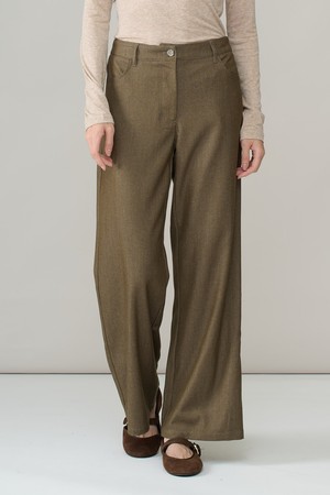 [26WT] 스판 부츠컷 팬츠 - DARK BEIGE A6W9P35673