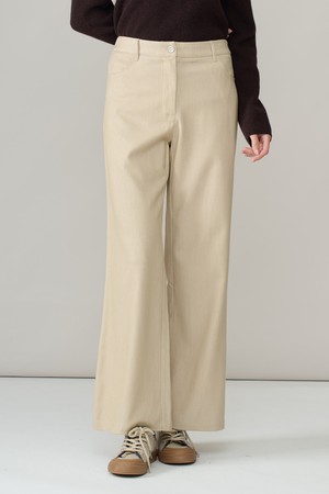 [26WT] 스판 부츠컷 팬츠 - LIGHT BEIGE A6W9P35671