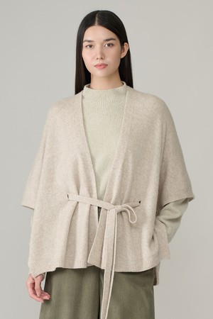 [26WT] 울 블렌드 판초 홀가먼트 가디건 - M BEIGE A6WAK11272