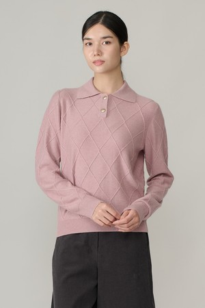 [26WT] 다이아 카라넥 풀오버 -  DARK PINK A6W9K40823