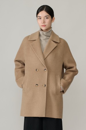 [26WT] 테일러드 더블 피코트 - DARK BEIGE A6WAH81473