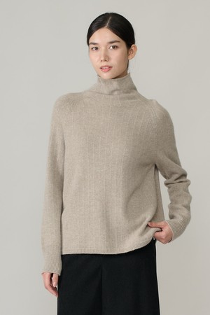 [26WT] 캐시미어 블렌드 터틀넥 풀오버 - M BEIGE A6WAK41272