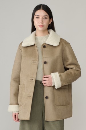 [26WT] 리버시블 윈터무스탕 - M BEIGE A6WBF83272