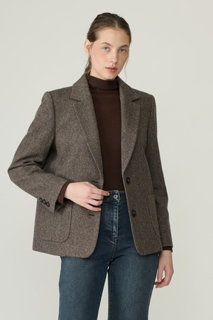 [26WT] 포켓 포인트 베이직 자켓 - BROWN B6D9J17274