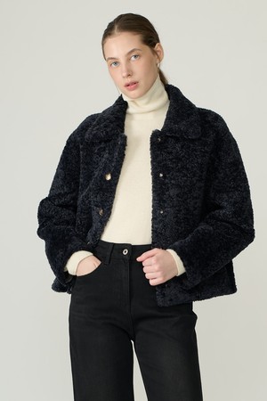 [26WT] 포우 무스탕 자켓 - DARK NAVY B6DAF86056