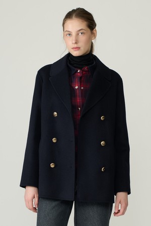 [26WT] 더블 핸드메이드 코트 - DARK NAVY B6DAH83956