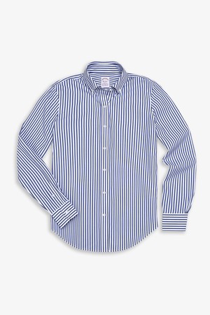 [여성] 수피마 코튼 스트라이프 셔츠 (블루) (BBTHWM8108M)