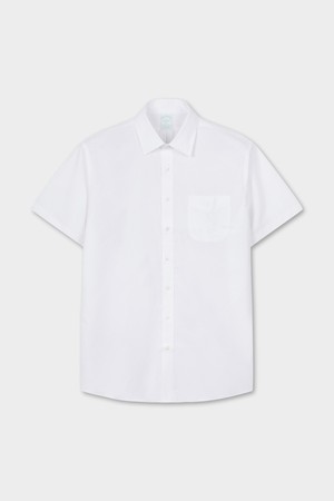 슬림핏 논아이론 에인즐리 숏슬리브 드레스셔츠 (화이트) (BBTDMM0245A)