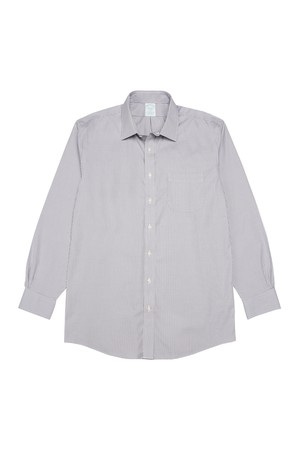 슬림핏 논아이론 에인즐리 깅엄 드레스셔츠 (그레이) (BBTSMM5515W)