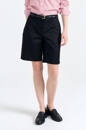 [여성] 버뮤다 코튼 치노 쇼츠 (블랙) (BBPSWF2272UES)