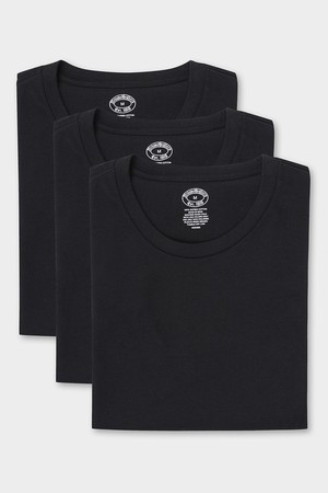 수피마코튼 크루넥 티셔츠 3팩 세트 (블랙) (BBAUMM4583UEF)