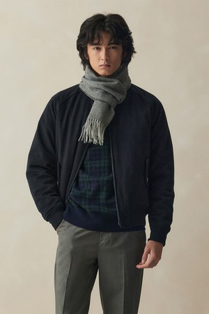 울 봄버 재킷 (네이비) (BBOJMM2396QEF)